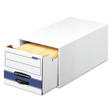 Bankers Box® Stor-drawer Steel Plus Extra Space-savings Storage Drawers, Letter Files, 10.5" X 25.25" X 6.5", White-blue, 12-carton freeshipping - TVN Wholesale